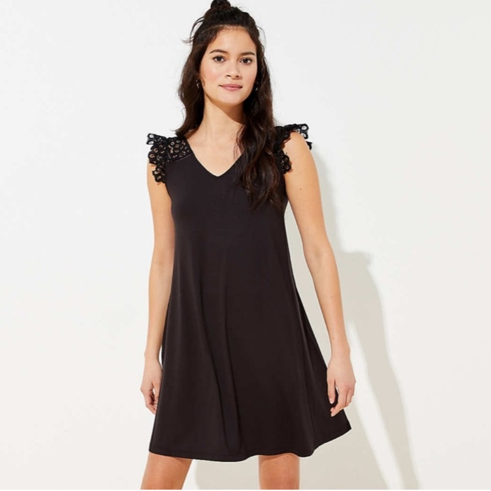 NWT Loft Black Lace Dress